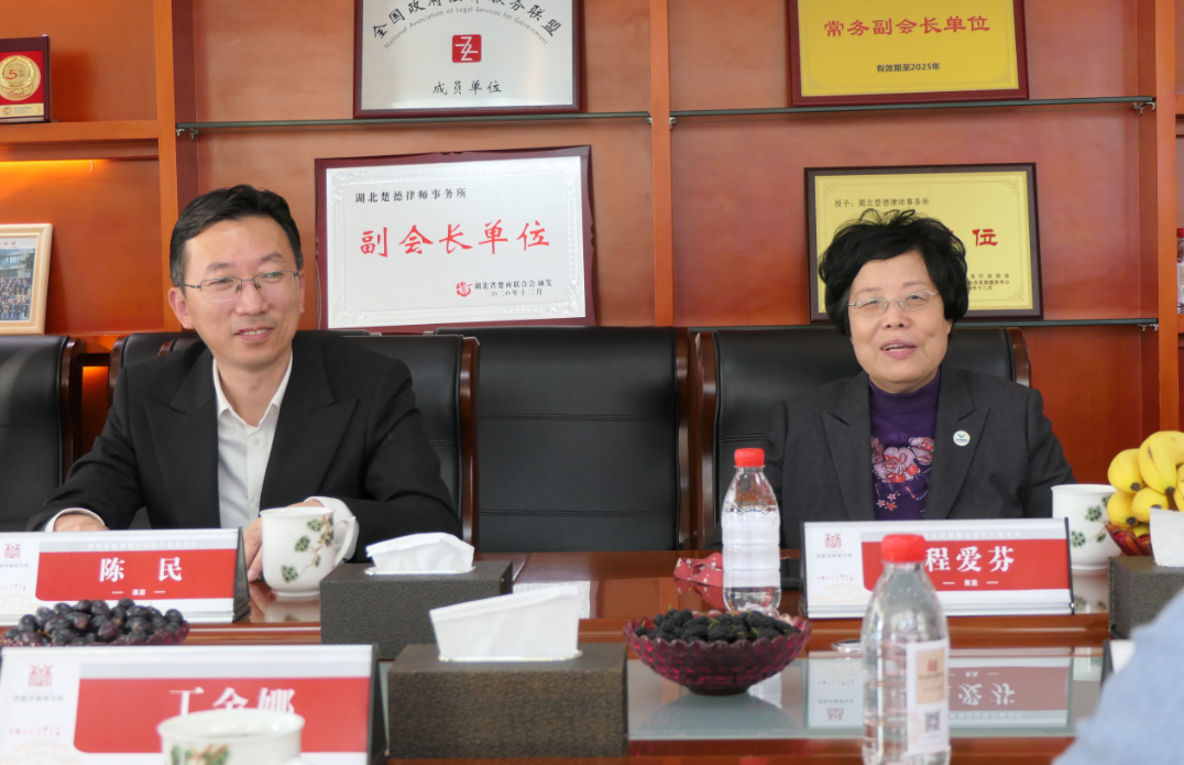 湖北省楚商联合会执行秘书长程爱芬一行亲临楚德律所，明确多个合作意向(图3)
