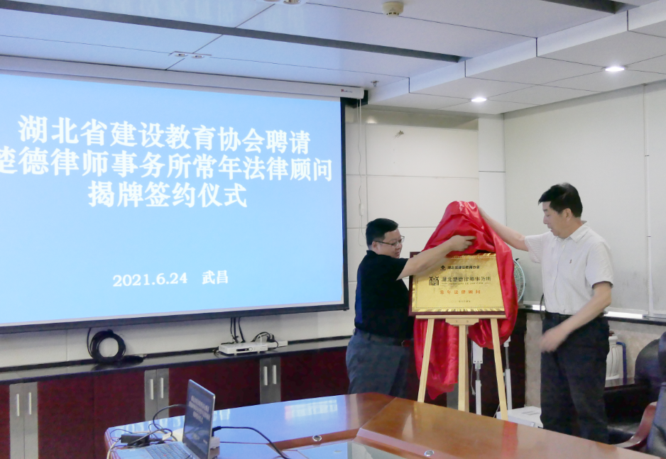隆重揭牌 | 楚德与湖北建教协会签订常年法律顾问合作(图7)
